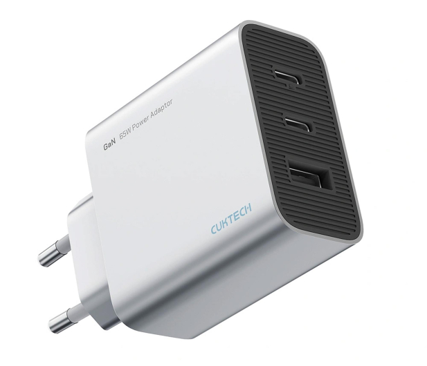 Cuktech Ładowarka sieciowa 65W GaN 2xUSB-C 1xUSB-A - szara - 1487974 - zdjęcie 2